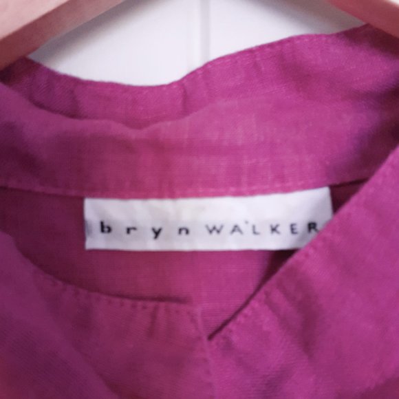 bryn walker Button Front Camp Shirt and Tank Set Purple Size L Size M - Picture 4 of 13